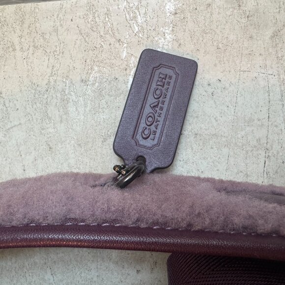 Coach Charter Shearling Backpack – Deep Plum – Like New - Picture 6 of 6